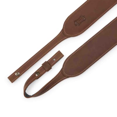 Levy's Leathers PMB32GF-BRN, 2 Inch Butter Leather Banjo Strap - Brown