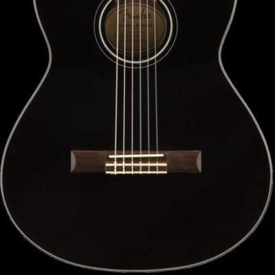 Fender Classic Design CN-60S Black Nylon Guitar image 1