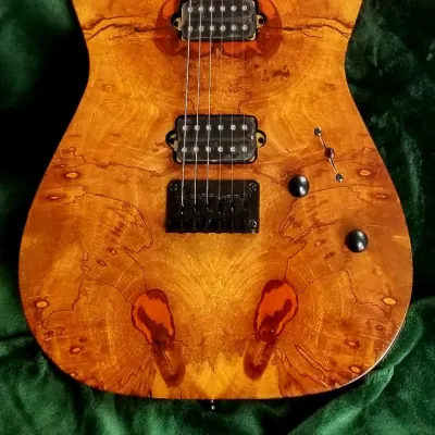 SJ Custom Guitars  Telecaster quilted mango top, one piece mahogany back, gotoh tuners, quantum pickups image 2