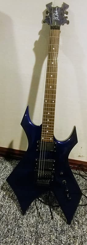 Bc Rich Warlock Platinum Blue Black Reverb