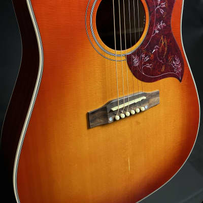 Epiphone 'Inspired by Gibson' Hummingbird Acoustic-Electric Guitar Aged Cherry Sunburst image 6