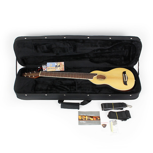 Washburn RO10E Rover Acoustic-Electric Travel Guitar in Natural