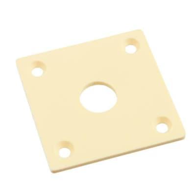 Ivory Vintage-style Square Jackplate for Les Paul
