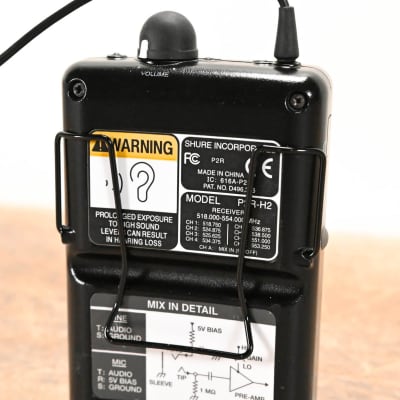 Shure PSM200 In-Ear Personal Monitoring System - H2 Band NO POWER SUPPLY CG01KAB image 15