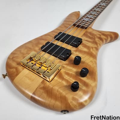 Spector NS-4 4-String Bass 1999 Woodstock Era Quilted Maple Natural Oil / Wax EMG HAZ 8.90lbs #386 image 6