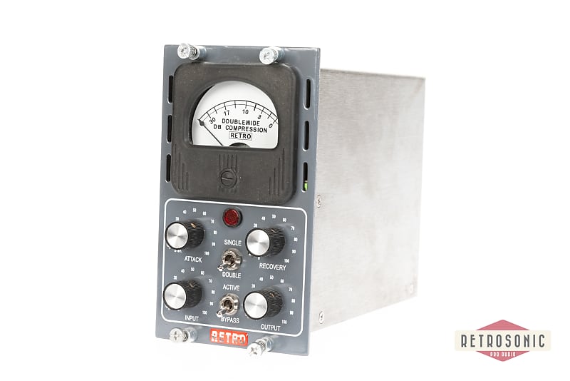 Retro Double Wide 1 コンプ Retro Instruments Doublewide I Compressor 500 Series | Reverb
