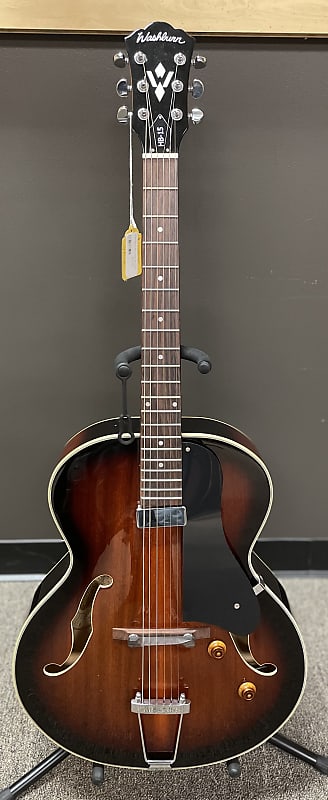 Washburn HB-15 Sunburst Archtop Guitar w/ Hard Case image 1