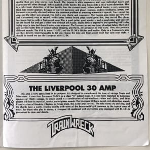 Trainwreck Amplifier Brochure with Amp Picture and Rocket Insert image 6
