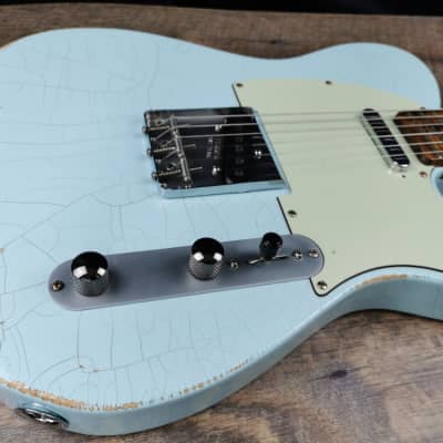 MyDream Partcaster Custom Built - Heavy Relic Sonic Blue Texas Special image 1