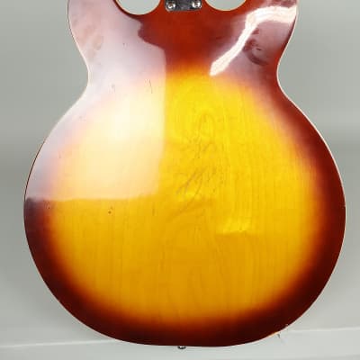 Univox 335 Sunburst Electric Semi-Hollow Body Guitar w/Gig Bag image 6