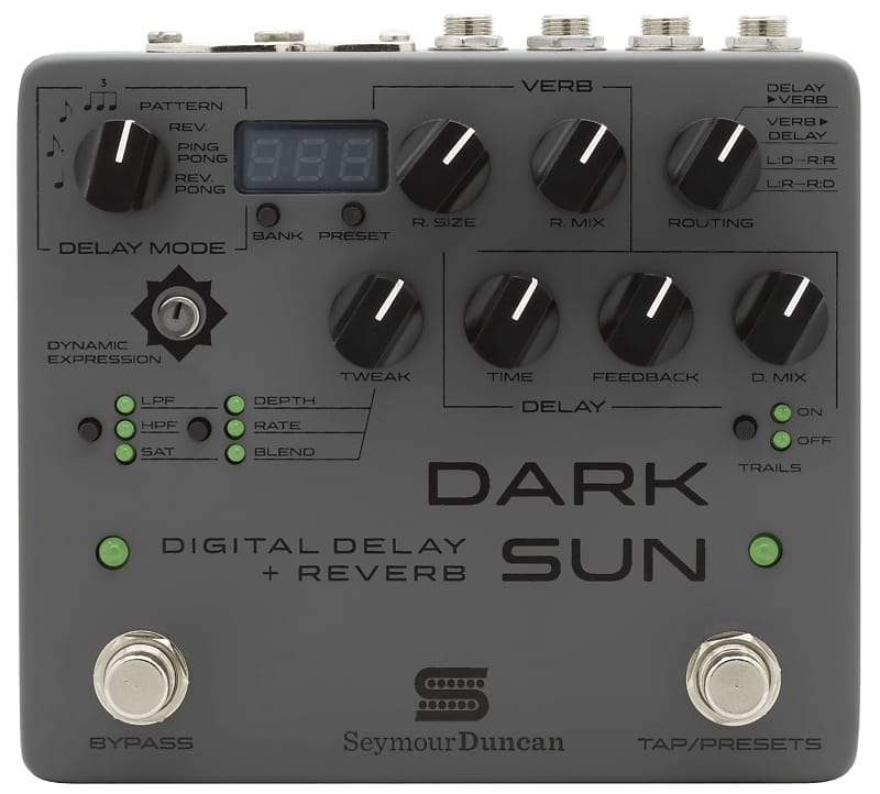 Seymour Duncan Dark Sun Mark Holcomb Signature Digital Delay + Reverb 2019 - Gray image 1