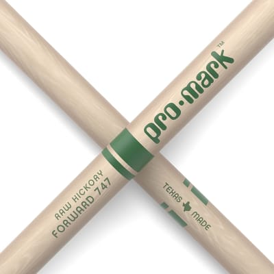 ProMark Classic Forward 747 Raw Hickory Drumsticks, Oval WoodTip, One Pair image 5