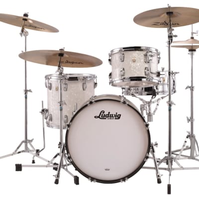 Ludwig Classic Maple Downbeat Drum Set White Marine Pearl image 1