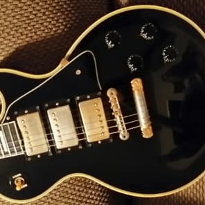 1989 Gibson Les Paul Custom LPC-3 Pickups Black Beauty Great condition Original image 6