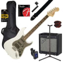 Fender Squier Affinity Stratocaster HSS - White GUITAR ESSENTIALS BUNDLE PLUS