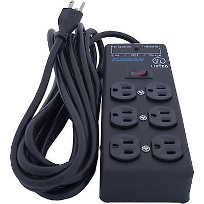 Furman SS-6B 6-Outlet Pro Power Plug Block Surge Protector with built in EMI/RFI noise attenuation image 1