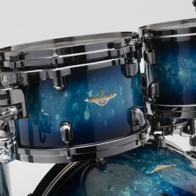 Tama MAT1208BN-MEB Starclassic Maple Lacquer Rack Tom 12&quot; x 8&quot; - Molten Electric Blue Burst/Black Nickel HW image 4