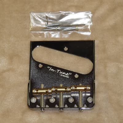 Gotoh BS-TC1S Chrome Finish Vintage Telecaster Bridge With In-Tune Brass Saddles Factory Packaging! image 2