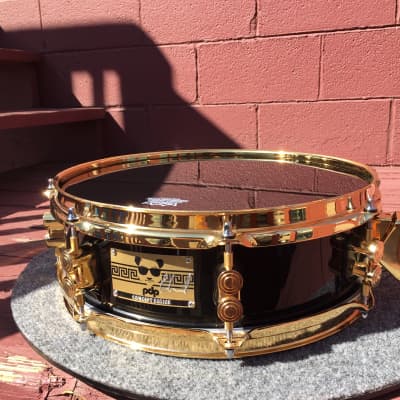 DW/ PDP Eric Hernandez 13'' (Bruno Mars) Signature 4x13" Maple Snare drum in Glossy Black Lqr. image 3