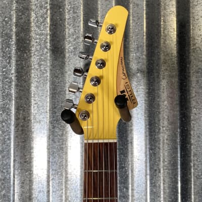 Musi Capricorn Classic HSS Stratocaster Yellow Guitar #0116 Used image 3