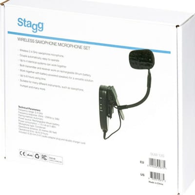 Stagg SUW 12S Wireless Saxophone Microphone Set (with Transmitter & Receiver) image 5