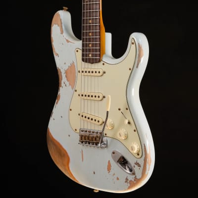 Fender Custom Shop Ltd 1963 Stratocaster Heavy Relic, Sonic Blue 914 7lbs 11.2oz image 5