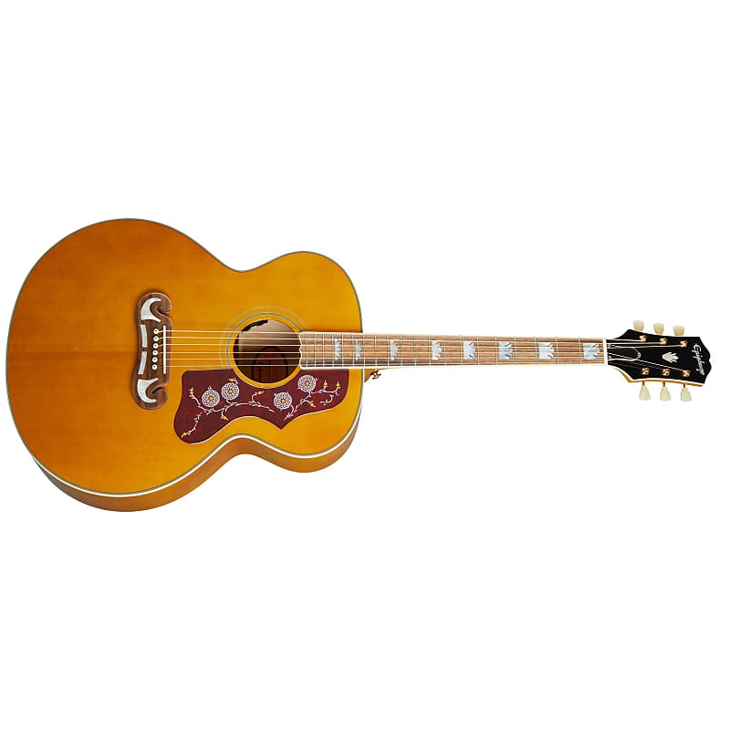 Epiphone Masterbuilt J-200 Acoustic Electric Guitar - Aged Natural Antique  Gloss | Reverb