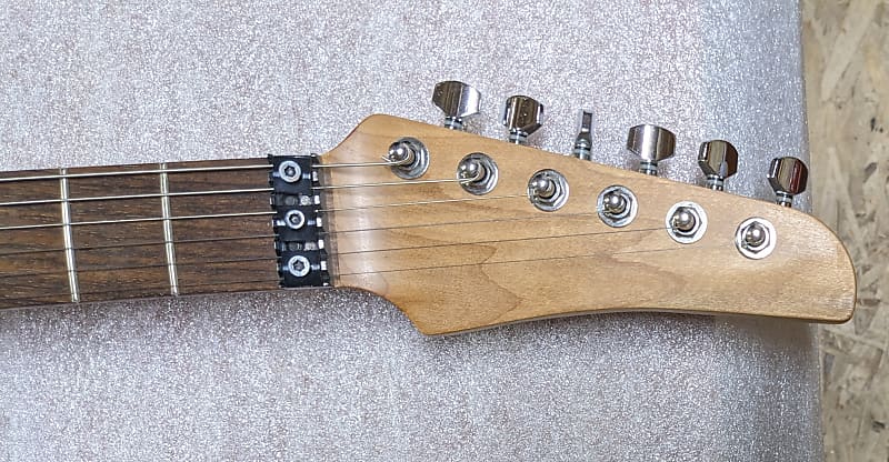 Warmoth Roasted Maple/Rosewood Neck w/ Floyd R4 Lock Nut and tuners - 24.75 Scale Conversion image 1