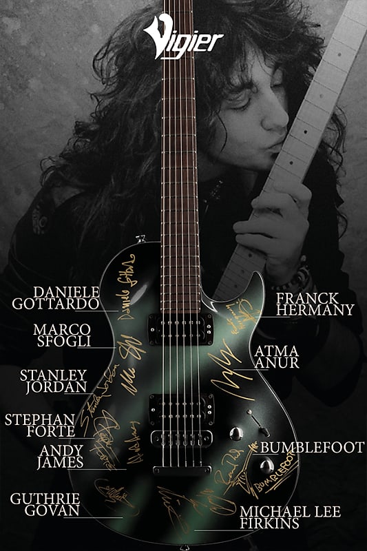 Rare Vigier GV Rock Guitar *Signed by Multiple Artists* - #ShredforJasonBecker Fundraiser image 1