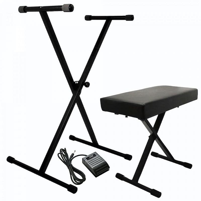 On-Stage Keyboard Stand/Bench Pak with KSP20 Sustain Pedal image 1