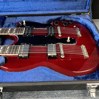 Burny  RSG-140JP Double Neck guitar MIJ 1990's Red Jimmy Page EDS-1275 copy  W/OHSC image 4