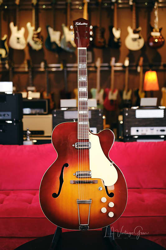 1950s Silvertone 1425 Aristocrat Archtop Electric Guitar - Comes with Original Chipboard Case! image 1