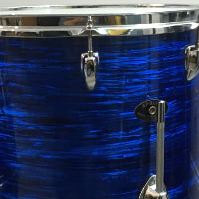Vintage Apollo 3 Piece Drum Set 1970s Blue Oyster Pearl Completely Restored in USA Jazz Bop Kit 12/16/22 image 17