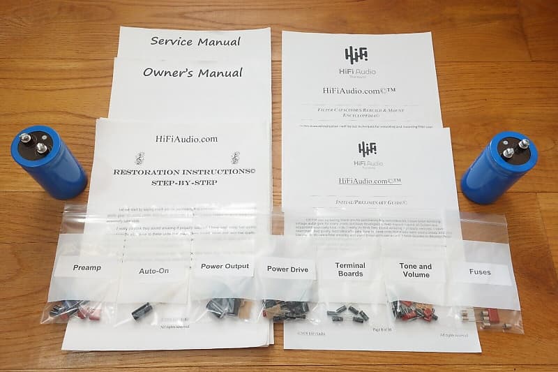 McIntosh MA6200 restoration kit filter capacitor repair rebuild fix  			