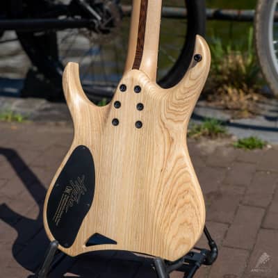 Mayones Hydra Elite 7-String 4A Curly Poplar Top - Aquamarine image 3