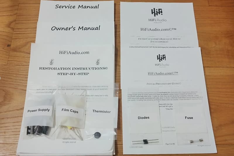 Ampex 620 restoration kit filter capacitor repair rebuild fix  			