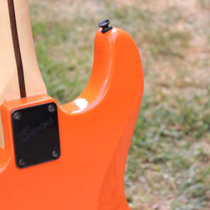 Fender Squier Bullet Stratocaster Traffic Cone Orange Finish Single Humbucker Electric Guitar image 19