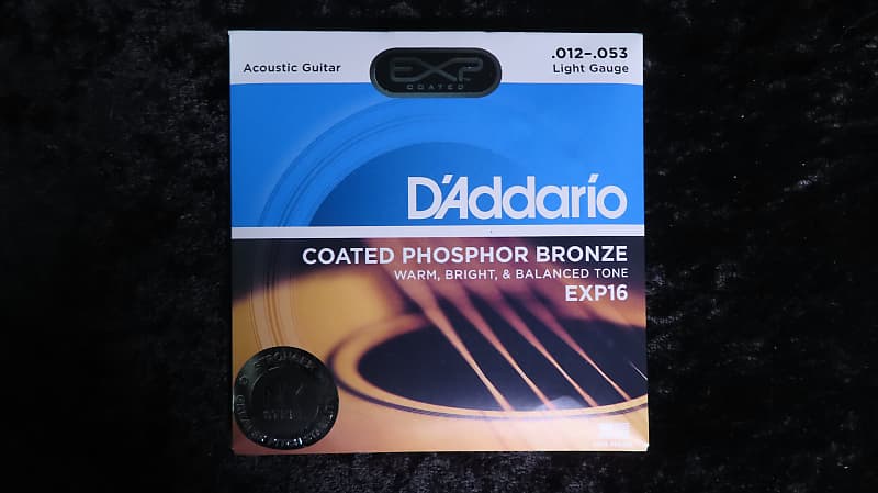 D'Addario Guitar Strings - Acoustic Guitar Strings - Flat Tops Phosphor  Bronze - For 6 String Guitar - Warm, Semi-Bright Tone - EFT16 - Light, 12-53