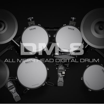 Newest! Nux DM8 all Mesh head digital drum 9 Pieces Electronic Drum Kit image 3