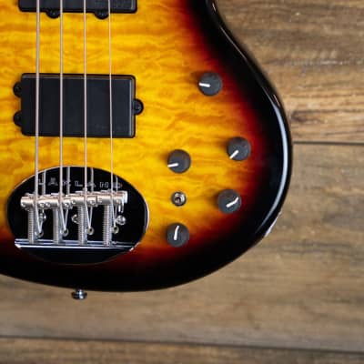 Lakland Skyline 44-02 Deluxe Bass Guitar - Sunburst image 3