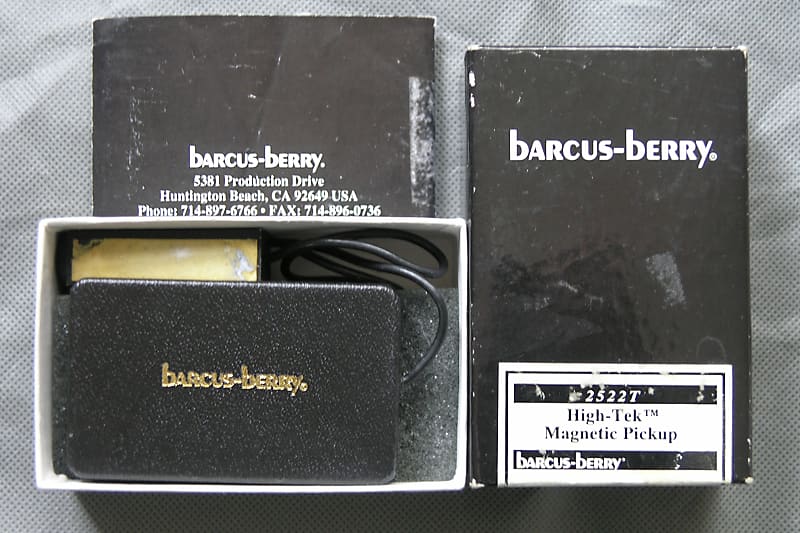 Vintage 70s Barcus-Berry Hi-Tek 2522T Dobro Guitar Pickup Style 3 Slimline Bottleneck w/Box image 1