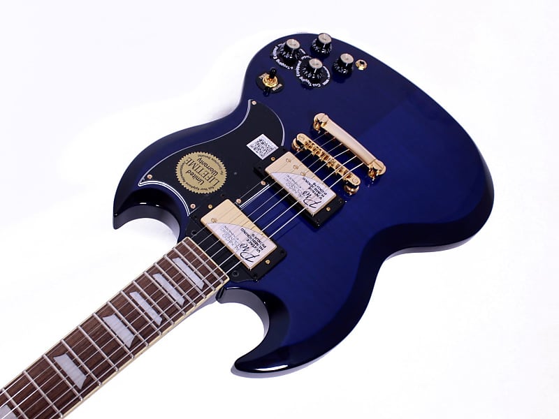 Epiphone G400 Deluxe PRO Flame Top Trans Blue Electric