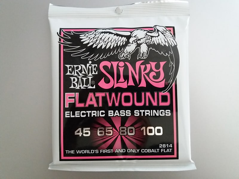 Ernie Ball 2814 Slinky Flatwound Super Electric Bass Strings (45-100) - NEW! image 1