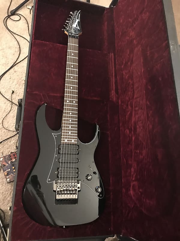 Ibanez Universe UV7SBK 1997 Black Silver Dot | Reverb