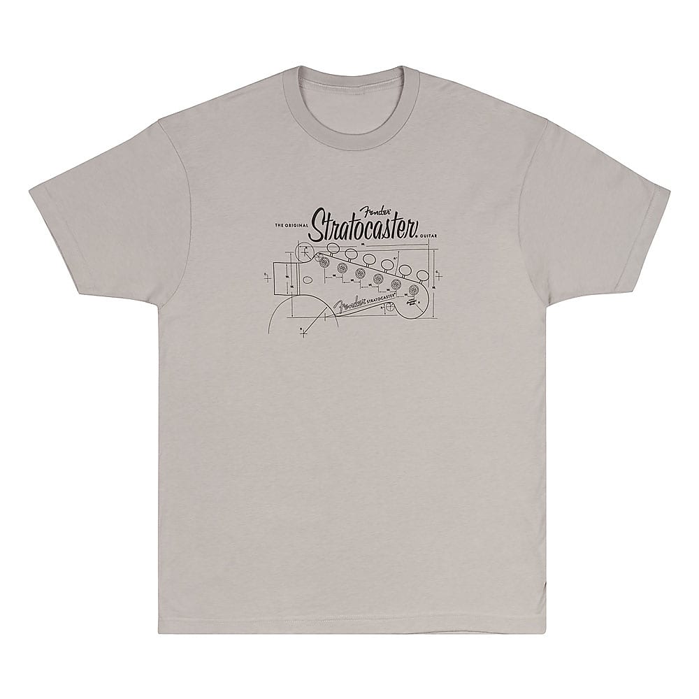 Fender Stratocaster Headstock Blueprint T-Shirt - XXL | Reverb