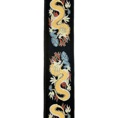 D'Addario Dark Side Collection Woven Dragon Guitar Strap (50F08 ) image 2