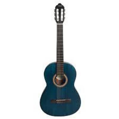 Valencia VC204TBU Classical Guitar, Trans Blue for sale