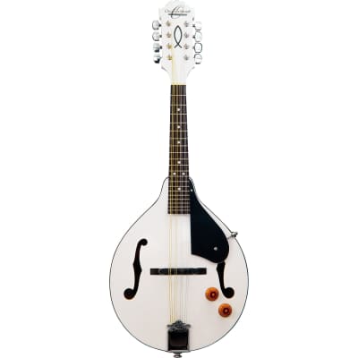 Oscar Schmidt OM10EWH A-Style Acoustic Electric Mandolin, White for sale