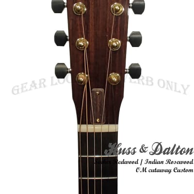 Huss & Dalton OM-C Custom Sinker Redwood & East Indian Rosewood handcrafted cutaway acoustic guitar image 9