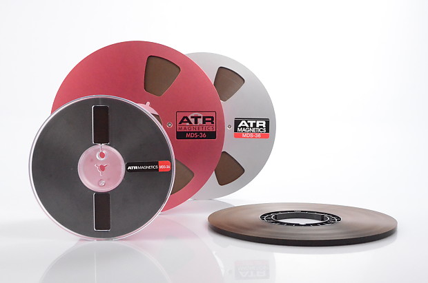 ATR Magnetics MDS-36 1/4″ x 3600′, 10.5″ NAB Metal Reel, Red with Tape  Care Box™